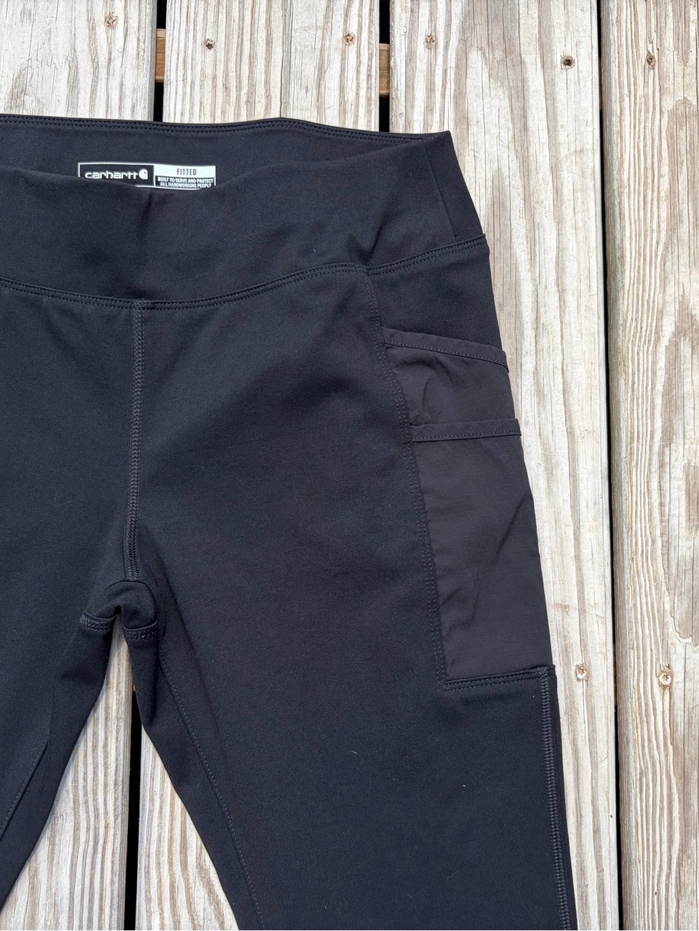Carhartt Force Black Fitted Utility Leggings Pants Womens 12-14 Large Pockets - Picture 3 of 13